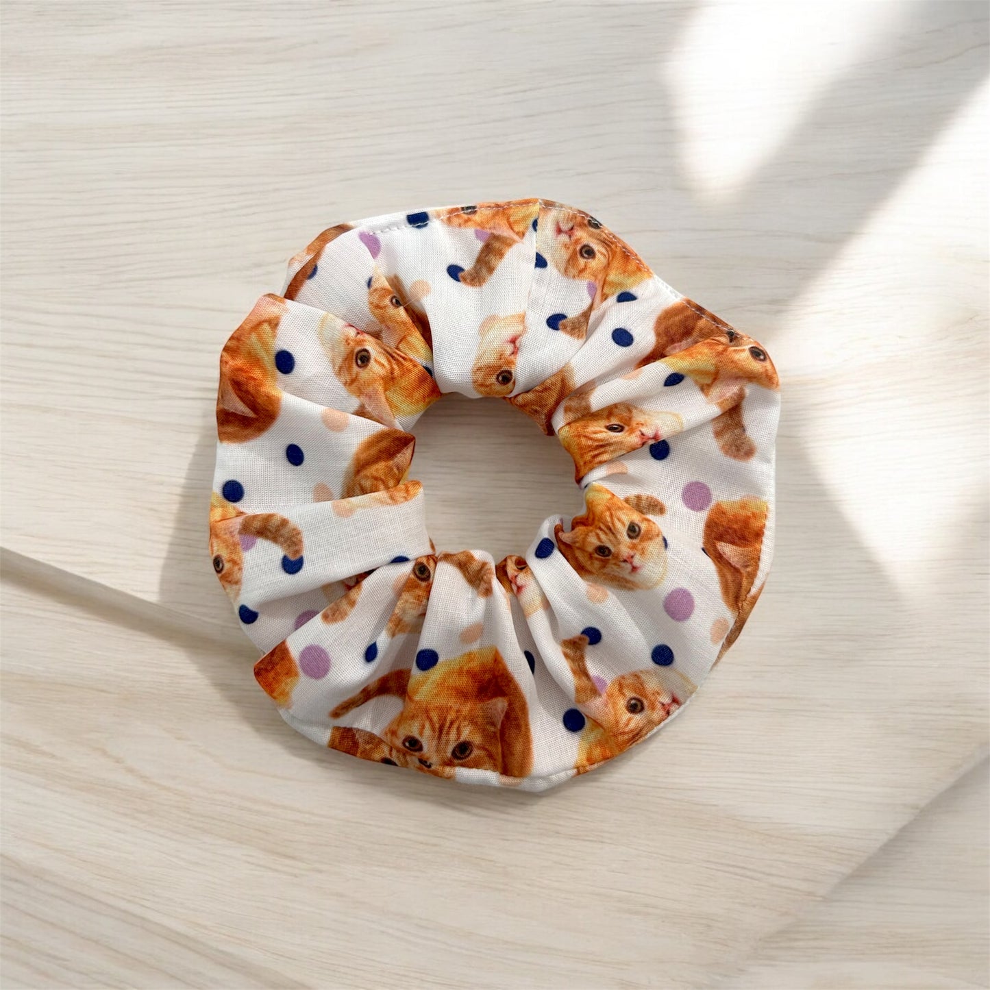 Ginger Kitty Scrunchie