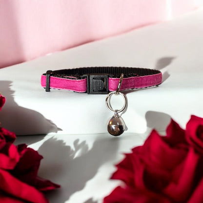 Purry Pink Cat Collar - Pink Velvet