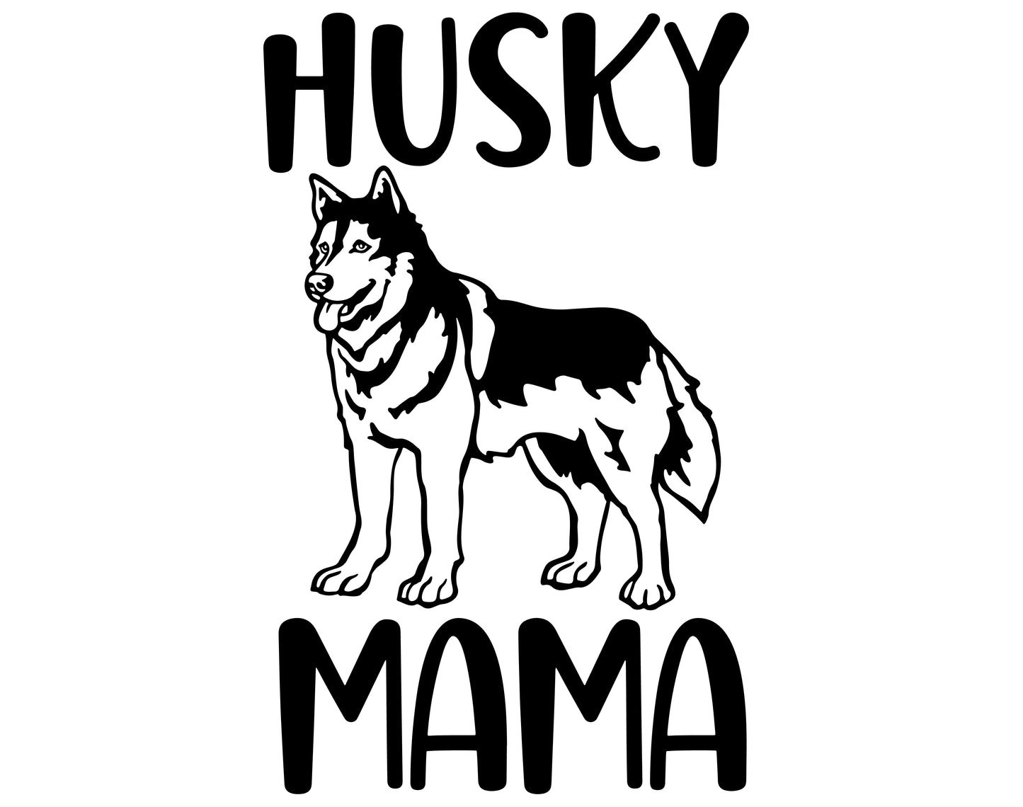 Husky Vinyl Decals (Various designs) - White