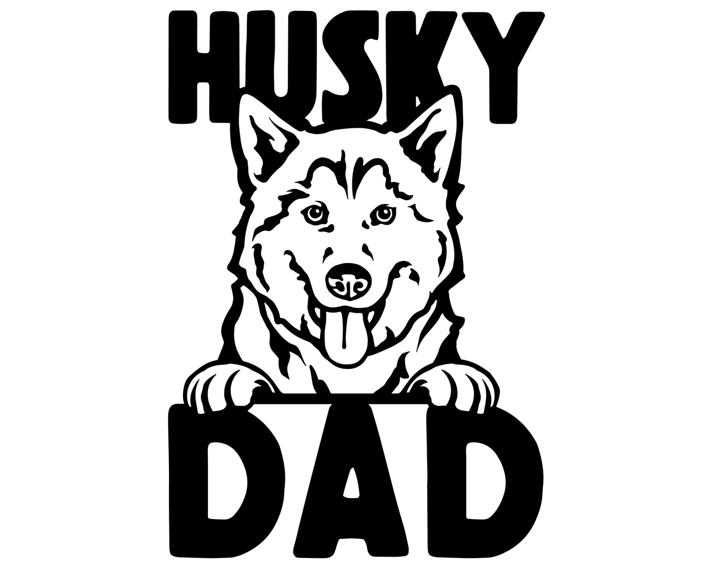 Husky Vinyl Decals (Various designs) - White