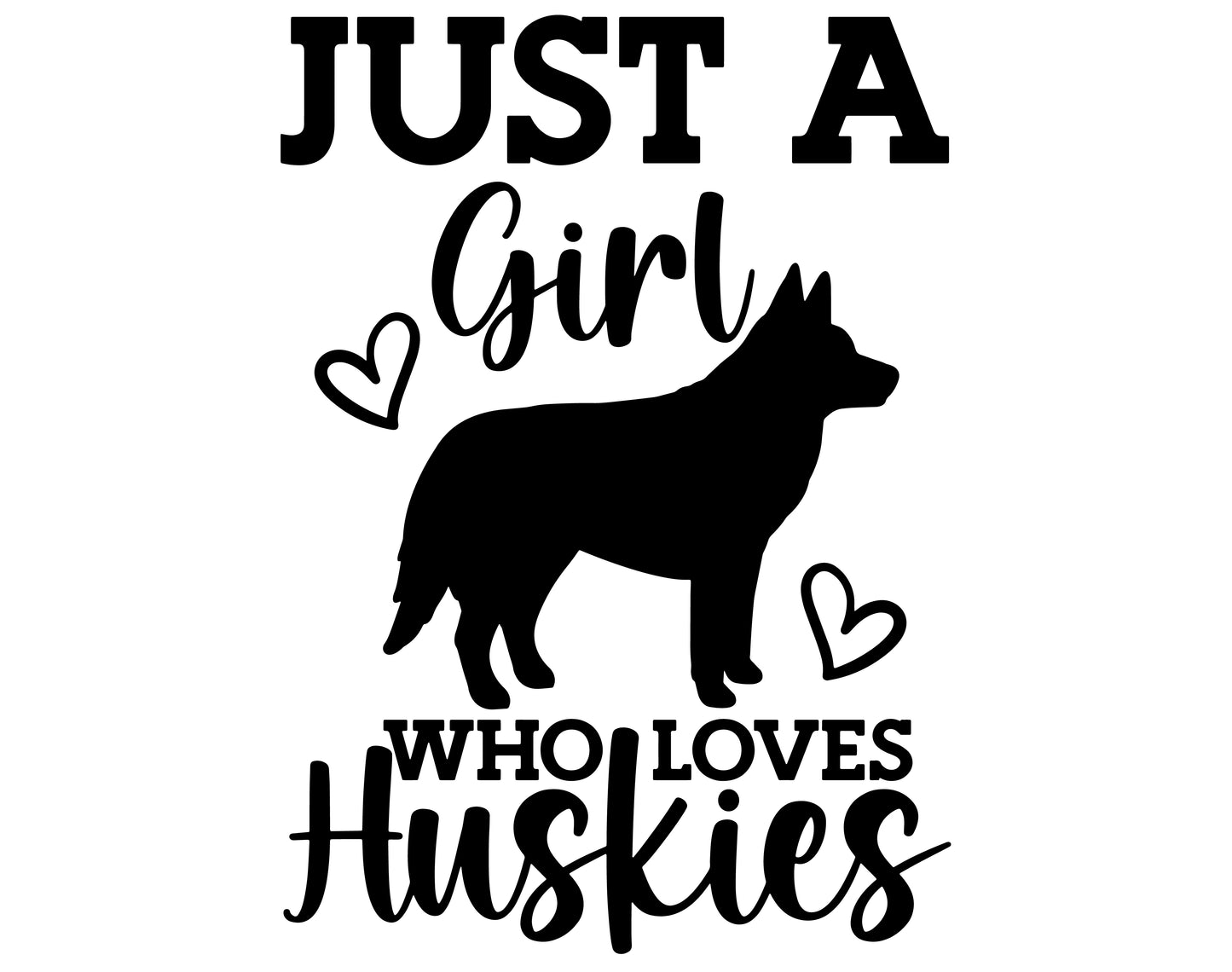 Husky Vinyl Decals (Various designs) - White