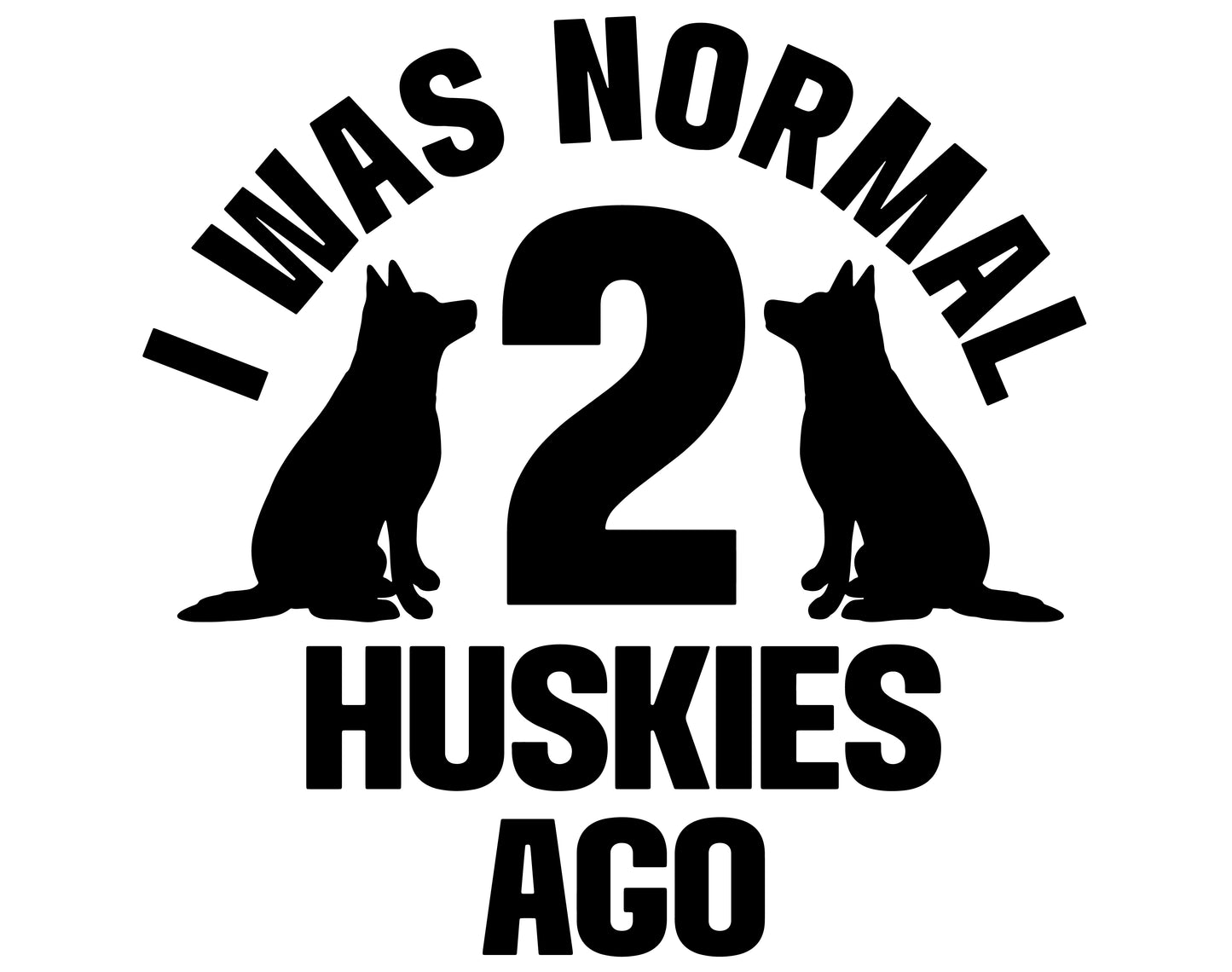 Husky Vinyl Decals (Various designs) - White