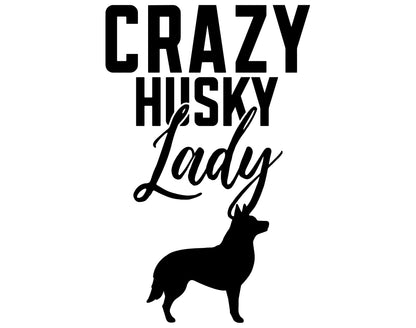 Husky Vinyl Decals (Various designs) - White