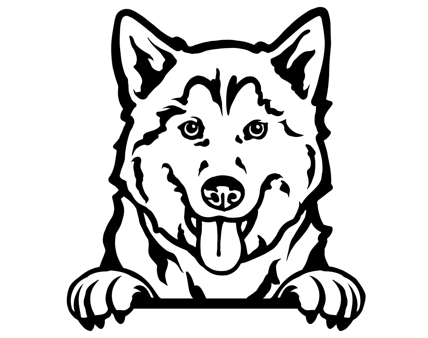 Husky Vinyl Decals (Various designs) - White