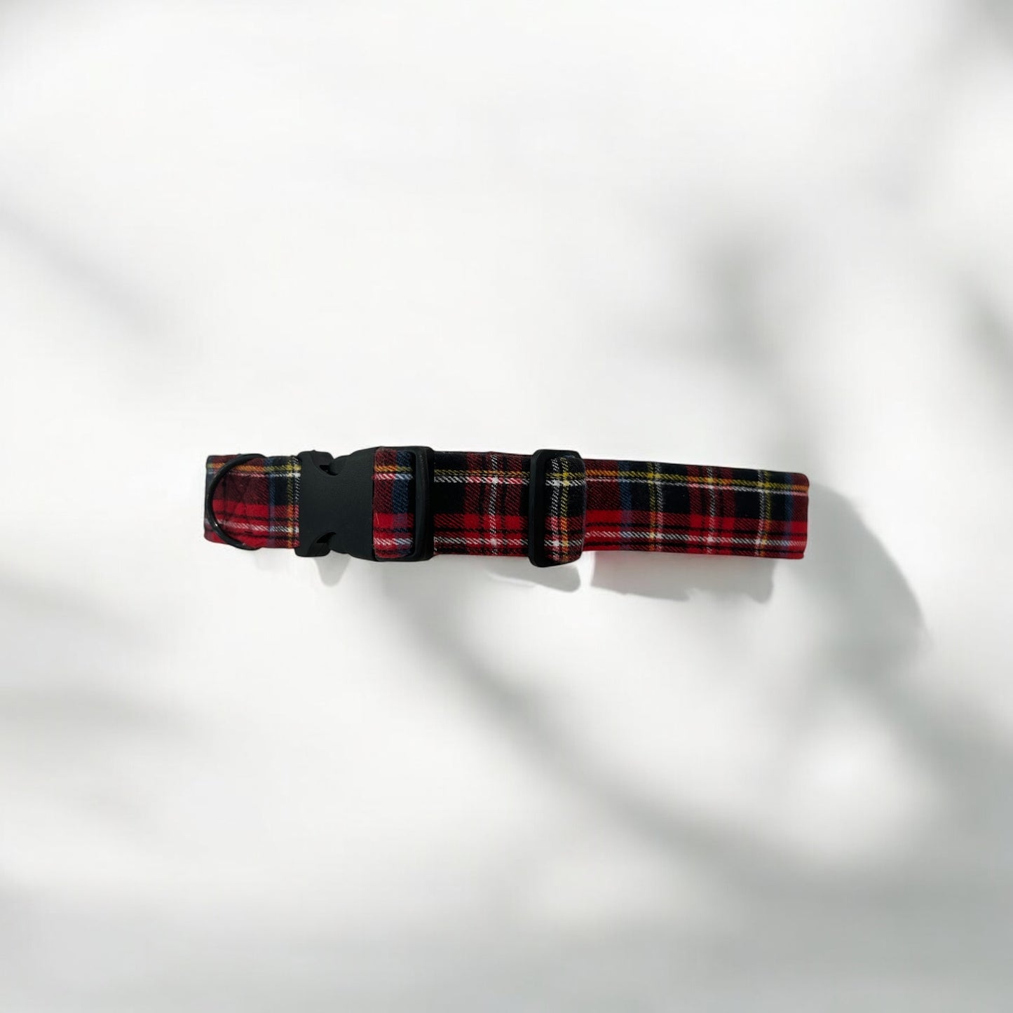 Plaid it Safe Red Dog Collar