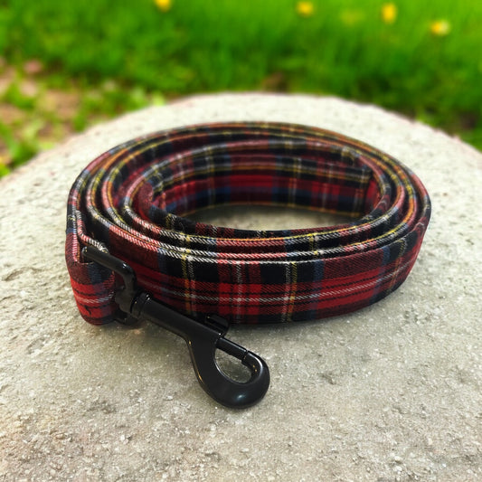 Plaid it Safe Red Leash