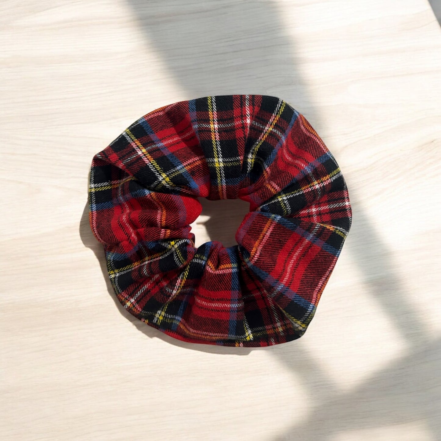 Plaid it Safe Red Scrunchie